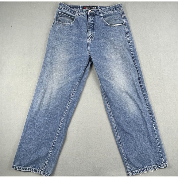 SouthPole Jeans Mens 38x32 Blue Baggy Cotton Relaxed Streetwear